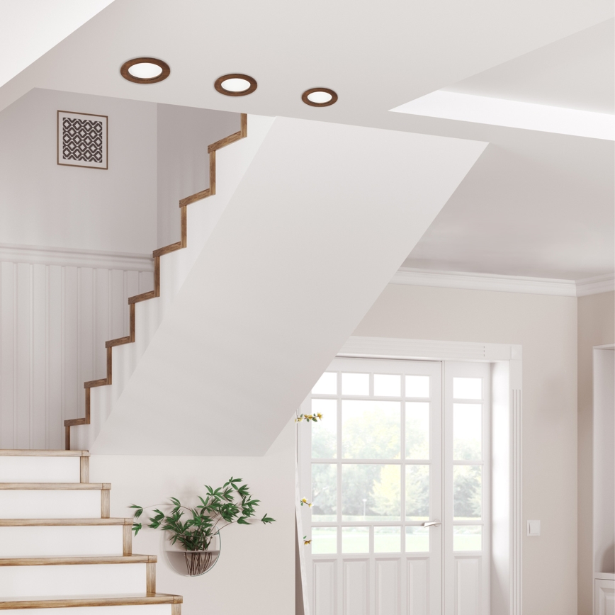 LED Kattovalaisin WOODY SPOT LED/12,5W/230V 3000K kirsikka Ø 16 cm