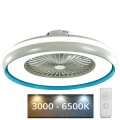 LED-kattovalaisin wtih a fan LED/45W/230V 3000/4000/6500K sininen + kauko-ohjaus