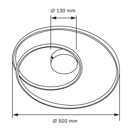 LED-kattovalaisin ZEFIRA LED/40W/230V 4000K halkaisija 50 cm antrasiitti