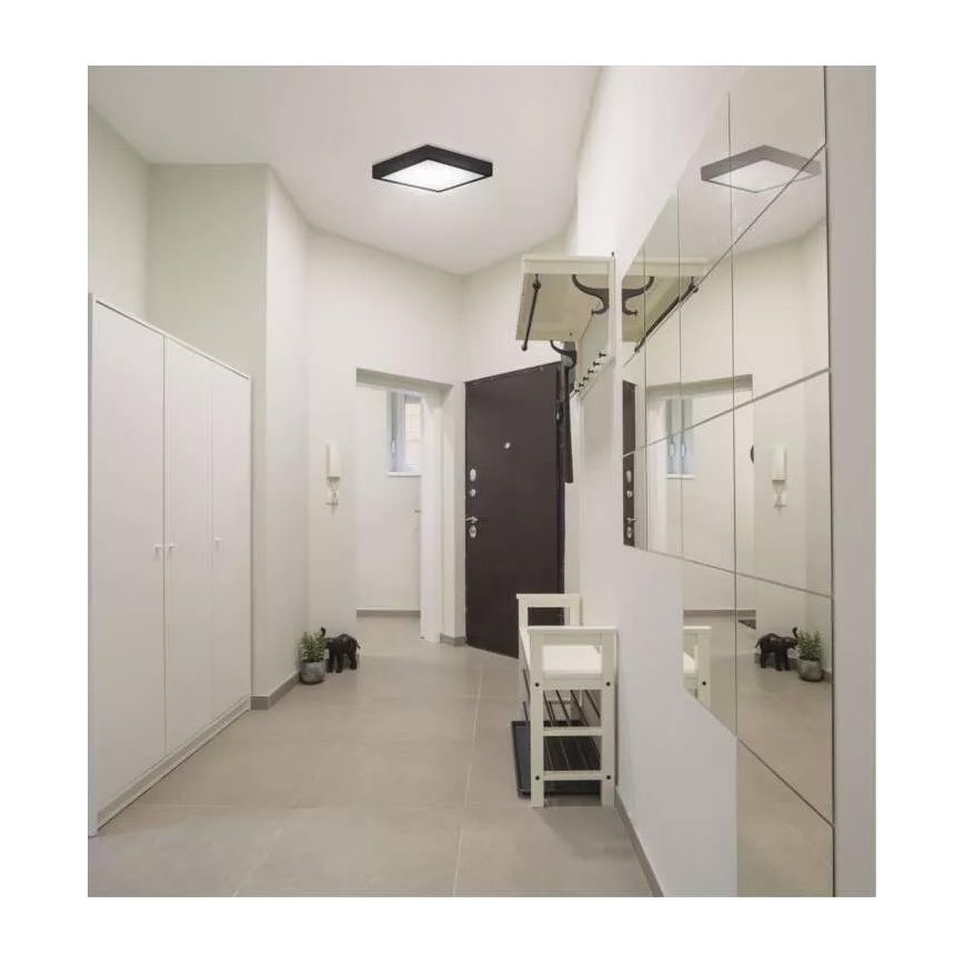 LED Kattovalo NEXXO LED/12,5W/230V 3000/3500/4000K 17x17 cm musta