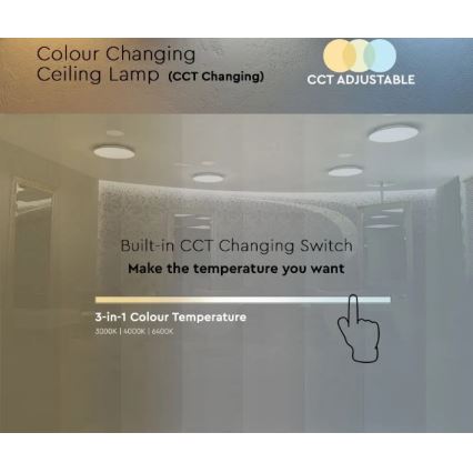 LED Kattovalo LED/18W/230V d. 31 cm 3000/4000/6400K