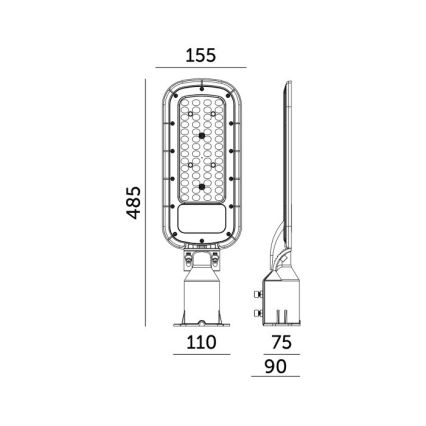 LED-katuvalaisin BRELUXO LED/100W/230V 4000K IP65