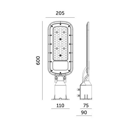LED-katuvalaisin BRELUXO LED/200W/230V 4000K IP65
