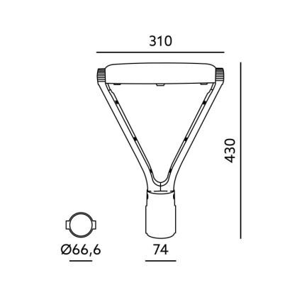 LED-katuvalaisin NEXPARK LED/30/40/60W/230V 3000/4000/6500K IP66