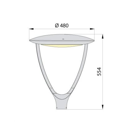 LED Katuvalaisin PARK SOFT LED/60W/230V 4000K IP65