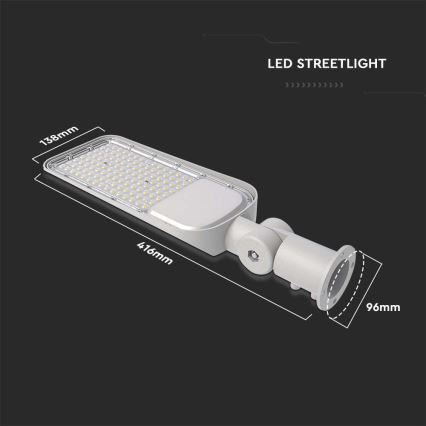 LED-katuvalaisin SAMSUNG CHIP LED/50W/230V 4000K IP65 harmaa