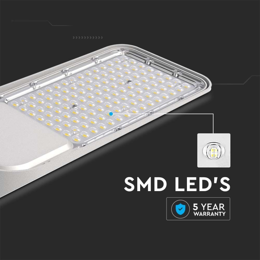 LED-katuvalaisin SAMSUNG CHIP LED/50W/230V 6500K IP65 harmaa