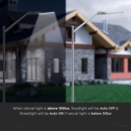 LED-katuvalo anturilla — SAMSUNG-LED-siru, 30 W, 230 V, 6500 K, IP65