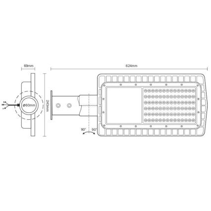 LED-katuvalo LED/100W/230V 5000K IP65