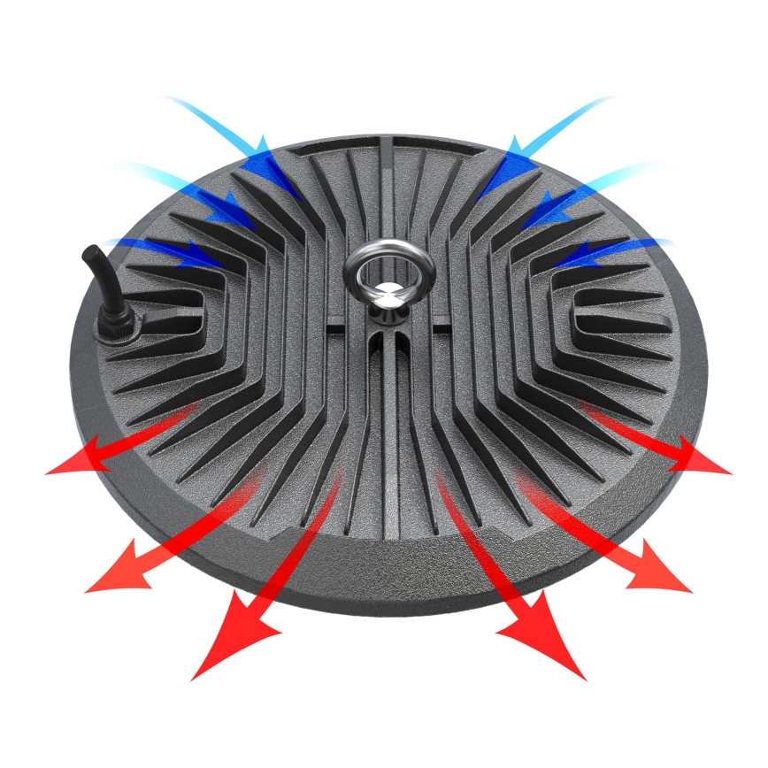 LED Kestävä tekninen valo HIGHBAY LED/200W/230V 4500K IP65 harmaa