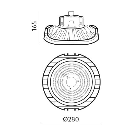 LED Himmennettävä kestävä valo  NINA HIGHBAY LED/110W/230V 4000K IP65