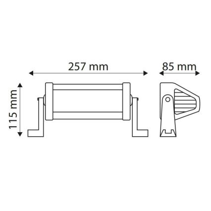 LED Kestävä valo EPISTAR LED/36W/10-30V IP67 6000K
