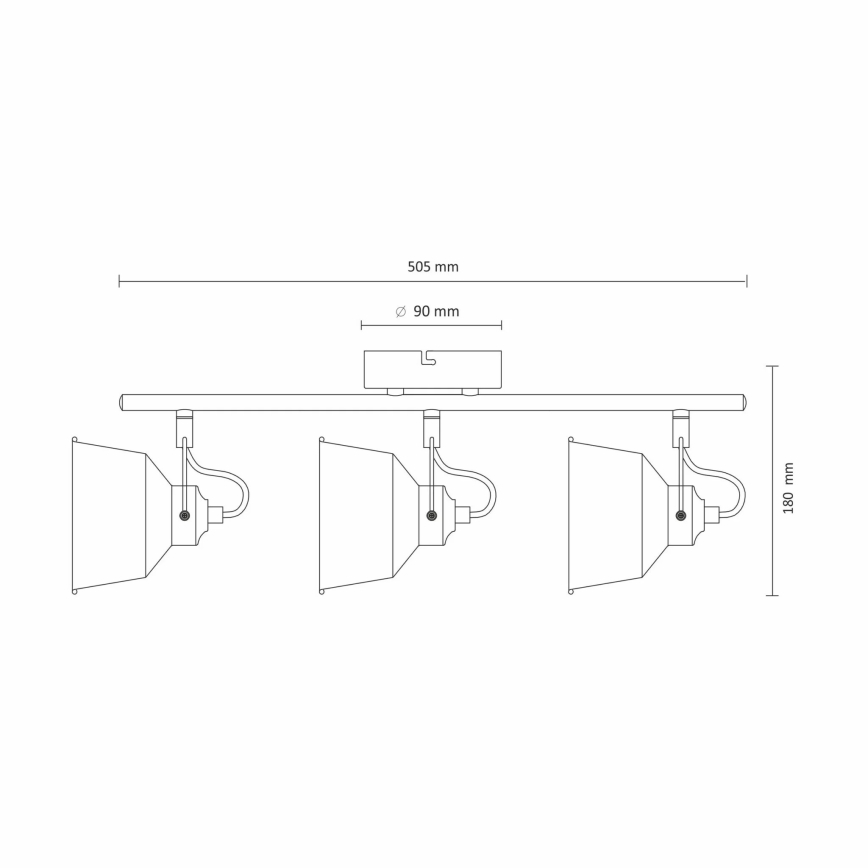 LED Kiinteä kattovalaisin 3xE14/8W/230V