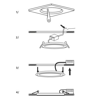 LED Kiinteä kattovalo SQUARE LED/15W/230V 4200K