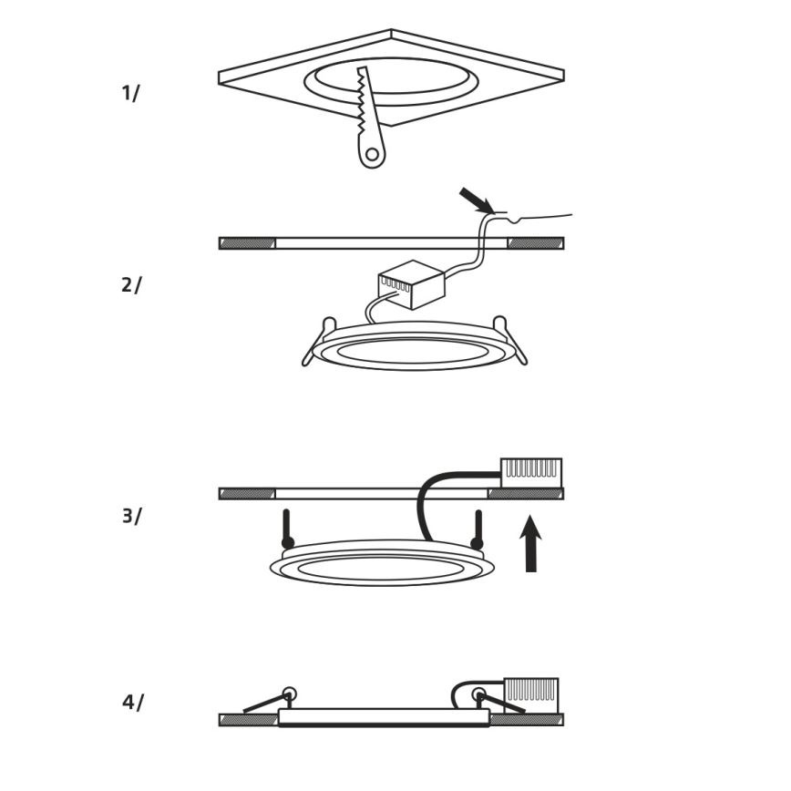 LED Kiinteä kattovalo SQUARE LED/15W/230V 4200K