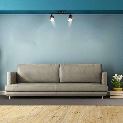 LED-kohdevalaisin 2xLED/5W/230V 3000K musta