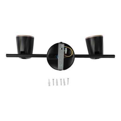 LED-kohdevalaisin 2xLED/5W/230V 3000K musta