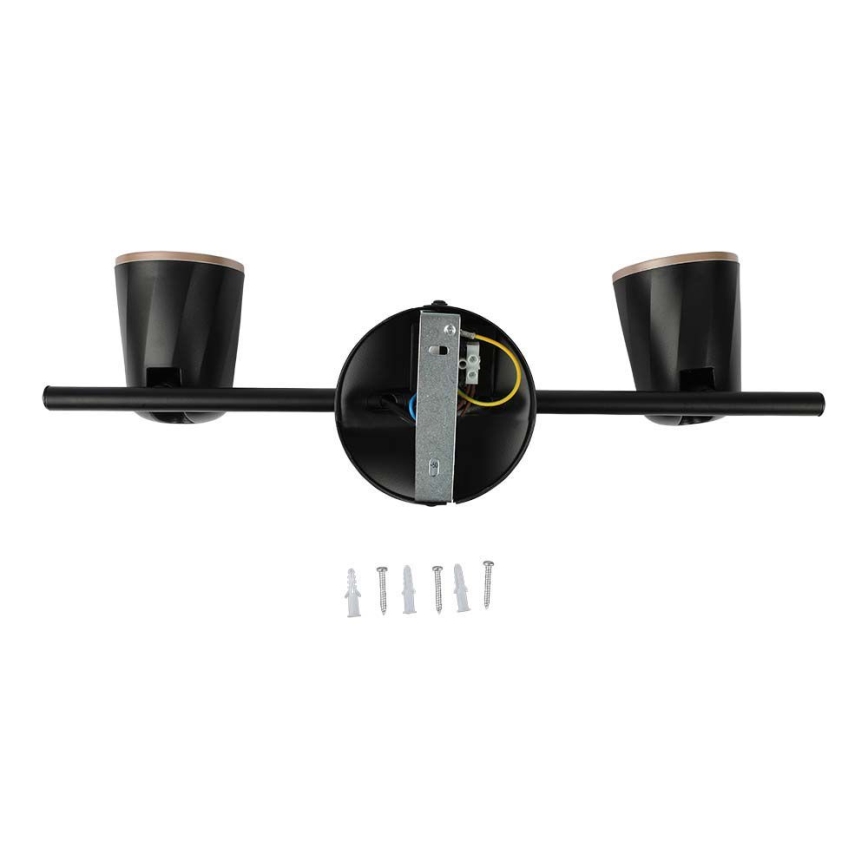 LED-kohdevalaisin 2xLED/5W/230V 3000K musta