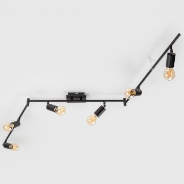 LED-kohdevalaisin 6xE27/6,5W/230V musta