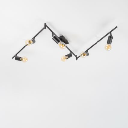 LED-kohdevalaisin 6xE27/6,5W/230V musta