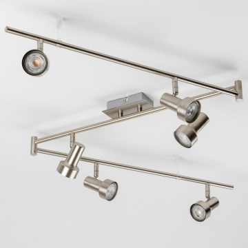 LED-kohdevalaisin 6xGU10/4,7W/230V mattakromi