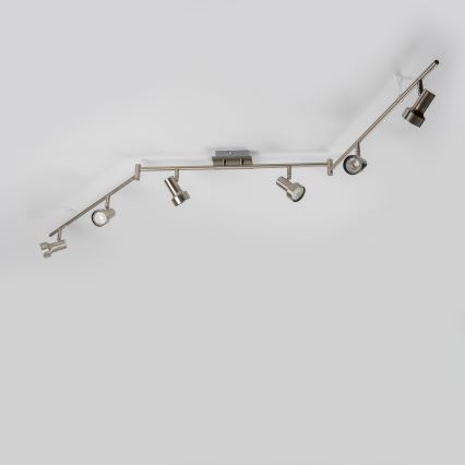 LED-kohdevalaisin 6xGU10/4,7W/230V mattakromi