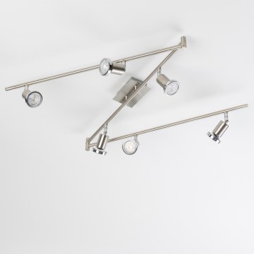 LED-kohdevalaisin 6xGU10/5W/230V mattakromi