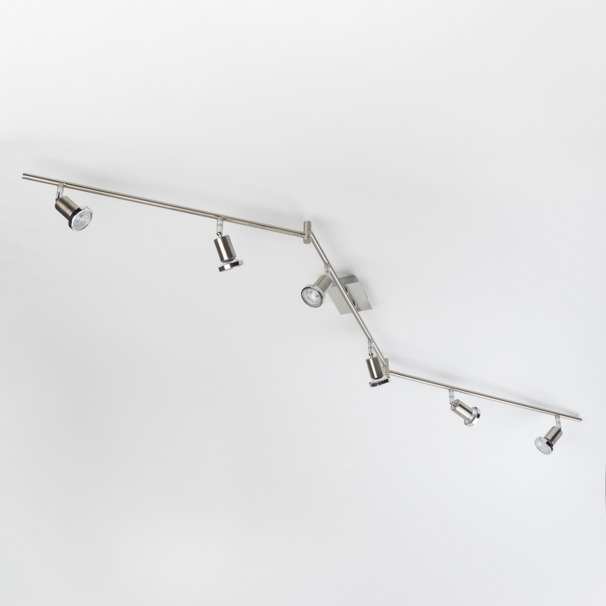 LED-kohdevalaisin 6xGU10/5W/230V mattakromi