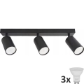 LED-kohdevalaisin ANGIE 3xGU10/6W/230V musta