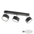 LED-kohdevalaisin CLARK 3xGX53/10W/230V musta