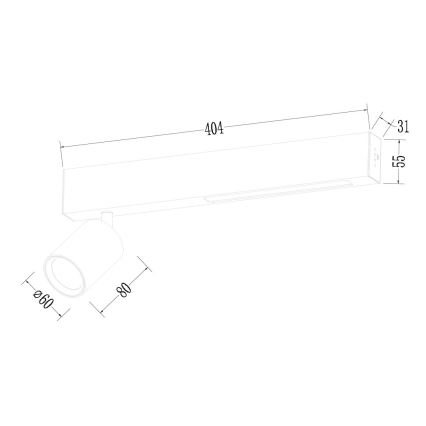 LED-kohdevalaisin MAGNET LED/5W/230V + 1xGU10/60W 3000/4000K valkoinen