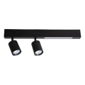 LED-kohdevalaisin MAGNET LED/5W/230V + 2xGU10/60W 3000/4000K musta