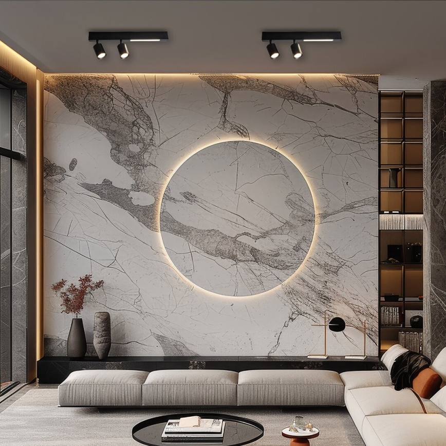 LED-kohdevalaisin MAGNET LED/5W/230V + 2xGU10/60W 3000/4000K musta