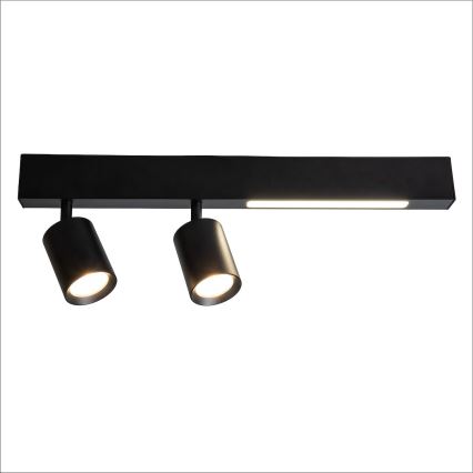 LED-kohdevalaisin MAGNET LED/5W/230V + 2xGU10/60W 3000/4000K musta