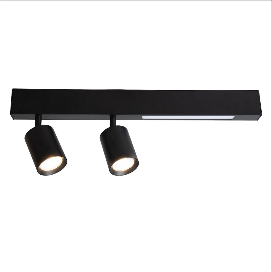 LED-kohdevalaisin MAGNET LED/5W/230V + 2xGU10/60W 3000/4000K musta