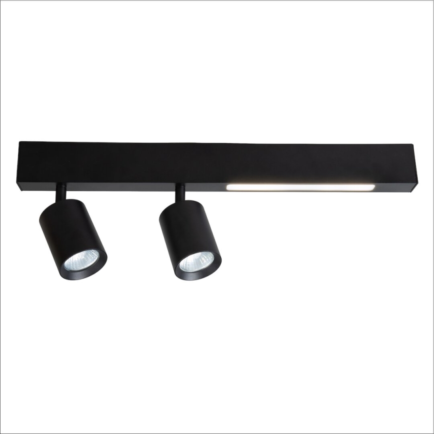 LED-kohdevalaisin MAGNET LED/5W/230V + 2xGU10/60W 3000/4000K musta