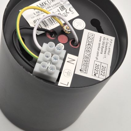 LED-kohdevalaisin TACO 1xE27/15W/230V musta