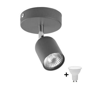 LED-kohdevalaisin TOP 1xGU10/10W/230V harmaa