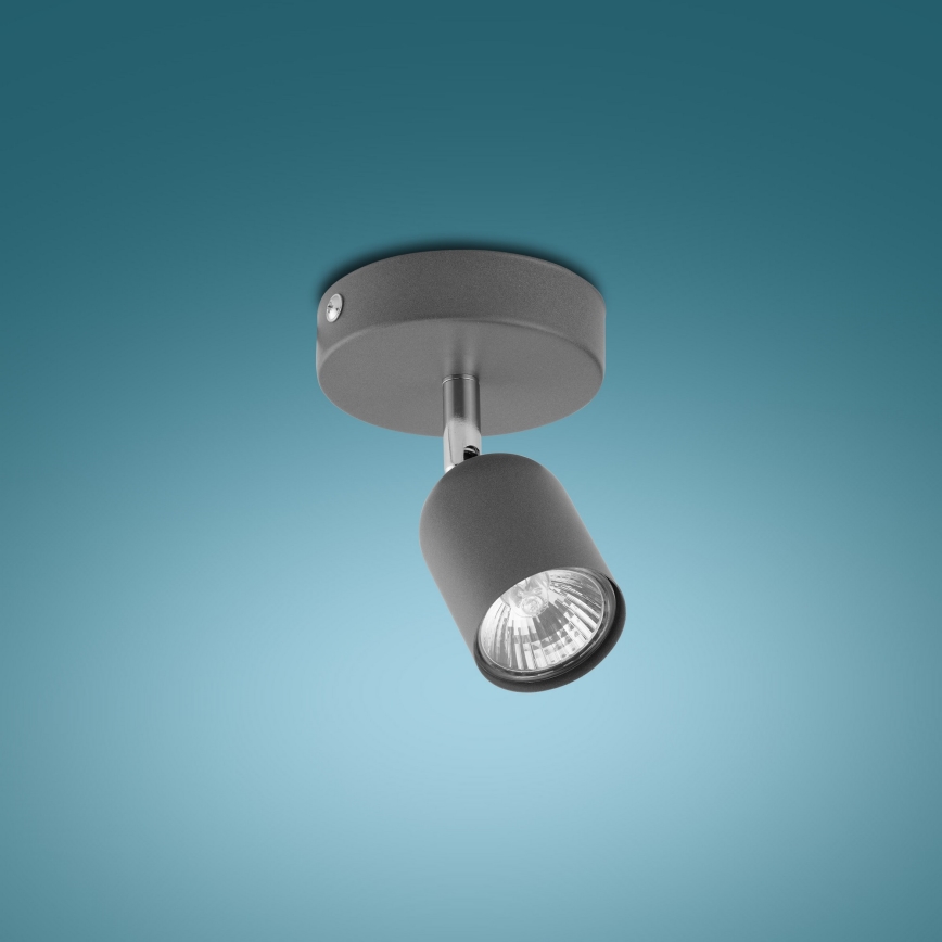 LED-kohdevalaisin TOP 1xGU10/10W/230V harmaa