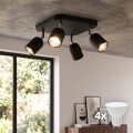 LED-kohdevalaisin TOP 4xGU10/10W/230V musta