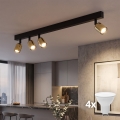 LED-kohdevalaisin TOP 4xGU10/10W/230V musta/kulta