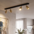 LED-kohdevalaisin TOP 4xGU10/10W/230V musta/kultainen