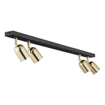 LED-kohdevalaisin TOP 4xGU10/10W/230V musta/kultainen