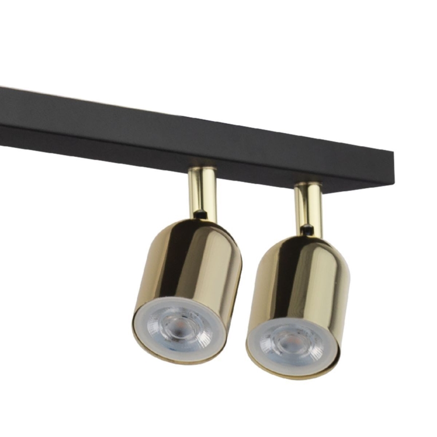 LED-kohdevalaisin TOP 4xGU10/10W/230V musta/kultainen