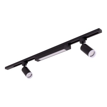 LED-kohdevalaisin TRACER-kiskojärjestelmään 2xGU10/10W/230V + LED/20W 1 m musta