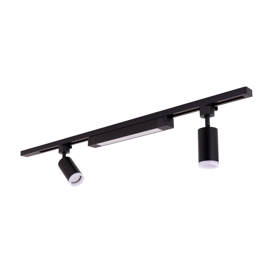 LED-kohdevalaisin TRACER-kiskojärjestelmään 2xGU10/10W/230V + LED/20W 1 m musta
