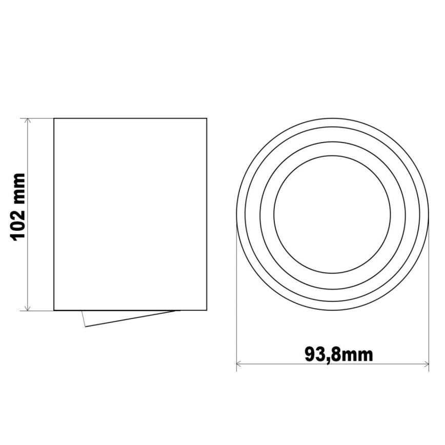 LED-kohdevalaisin TUBA 1xGU10 / 5W / 230V 4000K musta