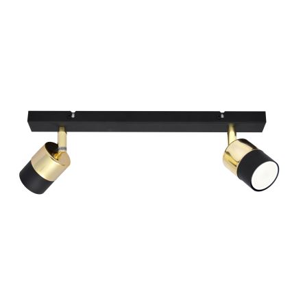 LED-kohdevalaisin TUBSSON 2xGU10/4,8W/230V musta/kulta