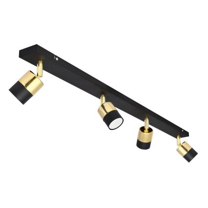 LED-kohdevalaisin TUBSSON 4xGU10/4,8W/230V musta/kulta