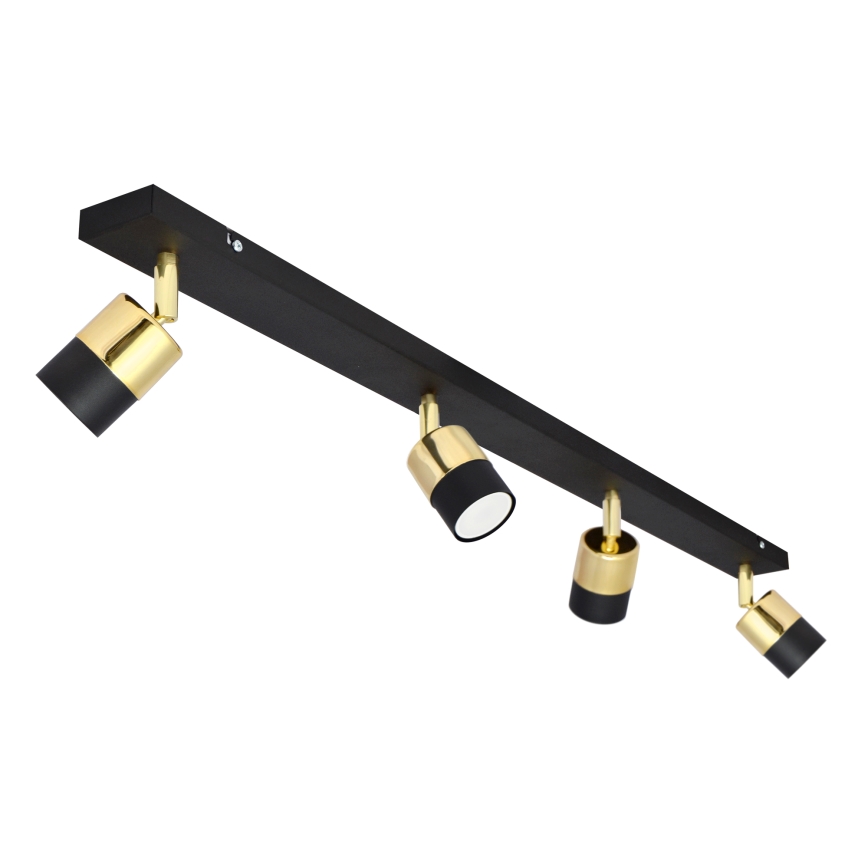 LED-kohdevalaisin TUBSSON 4xGU10/4,8W/230V musta/kulta